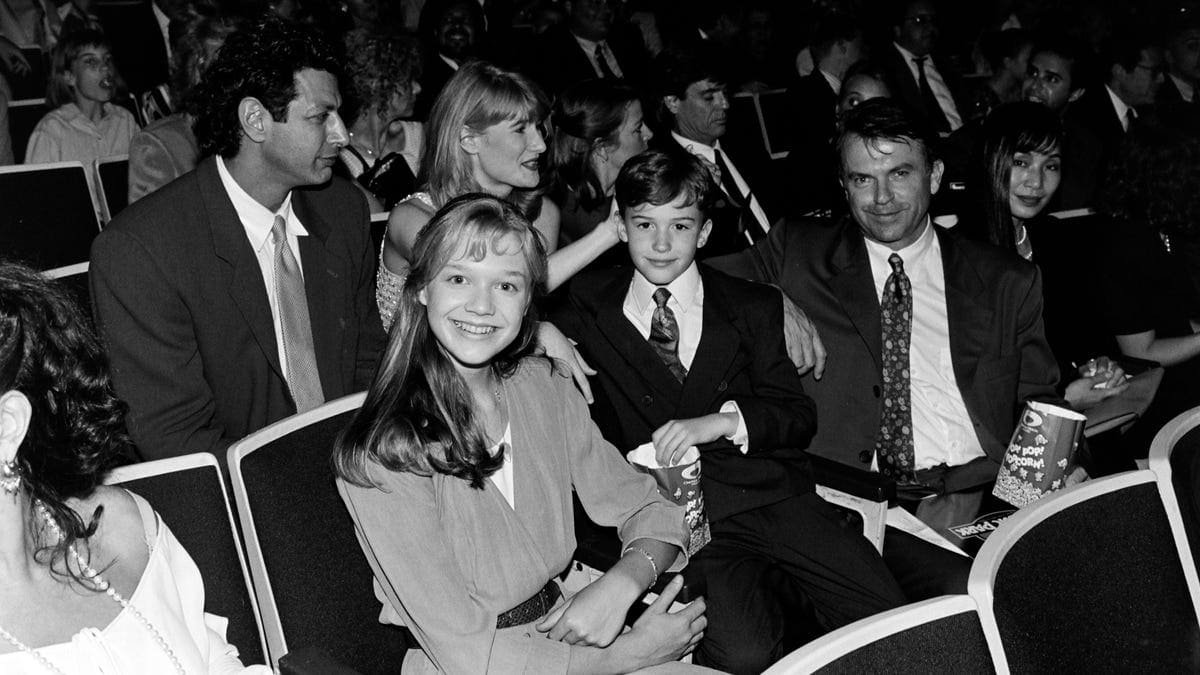 Sam Neill — With the Jurassic Park cast