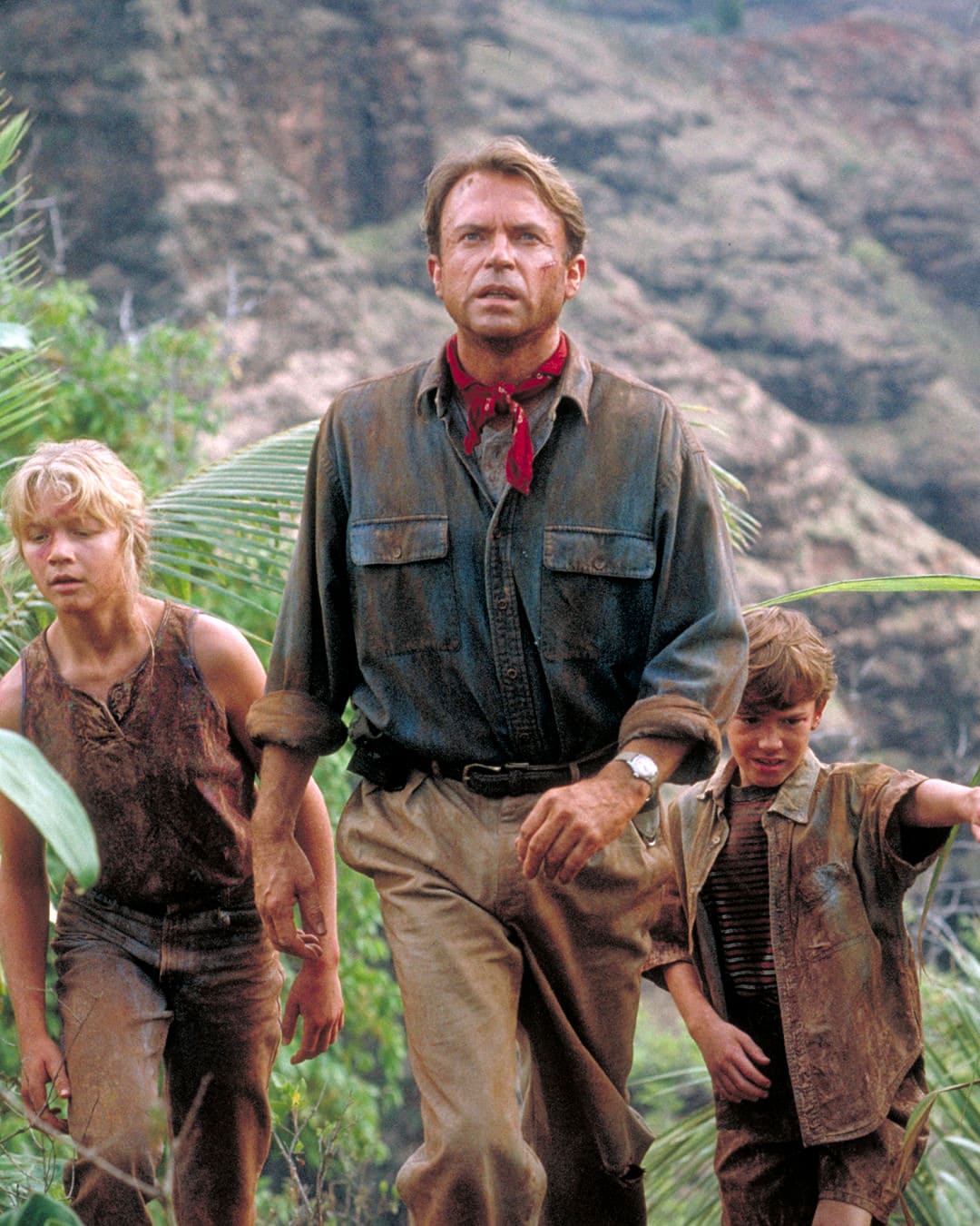 Sam Neill — With Ariana Richards and Joseph Mazzello, Jurassic Park (1993)