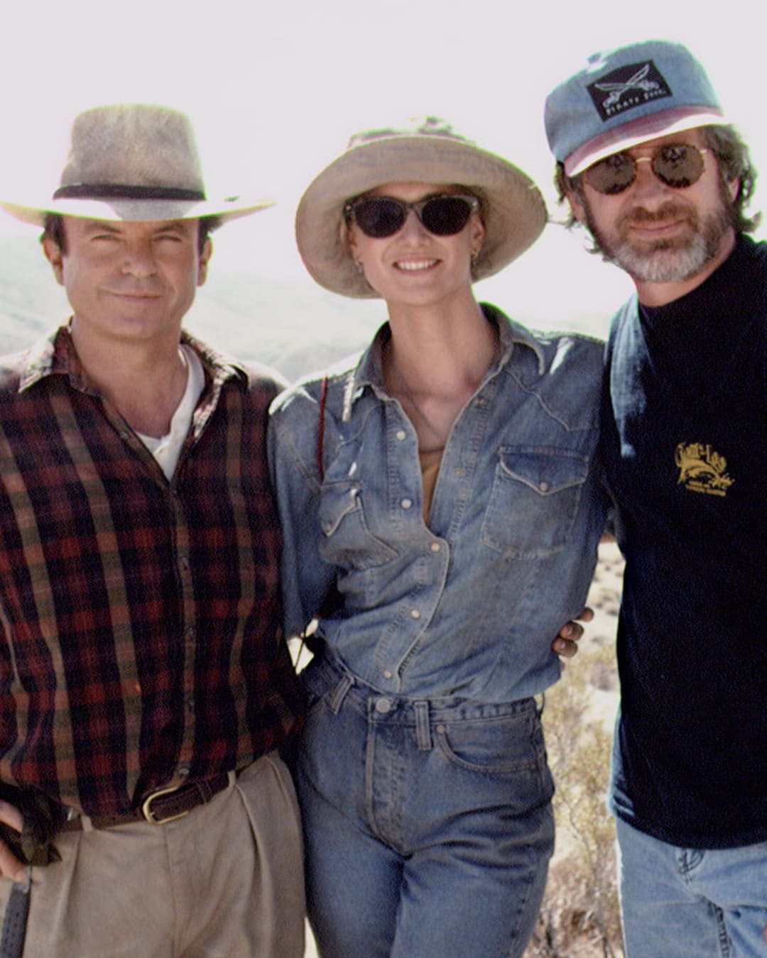 Sam Neill — With Steven Spielberg on the set of Jurassic Park