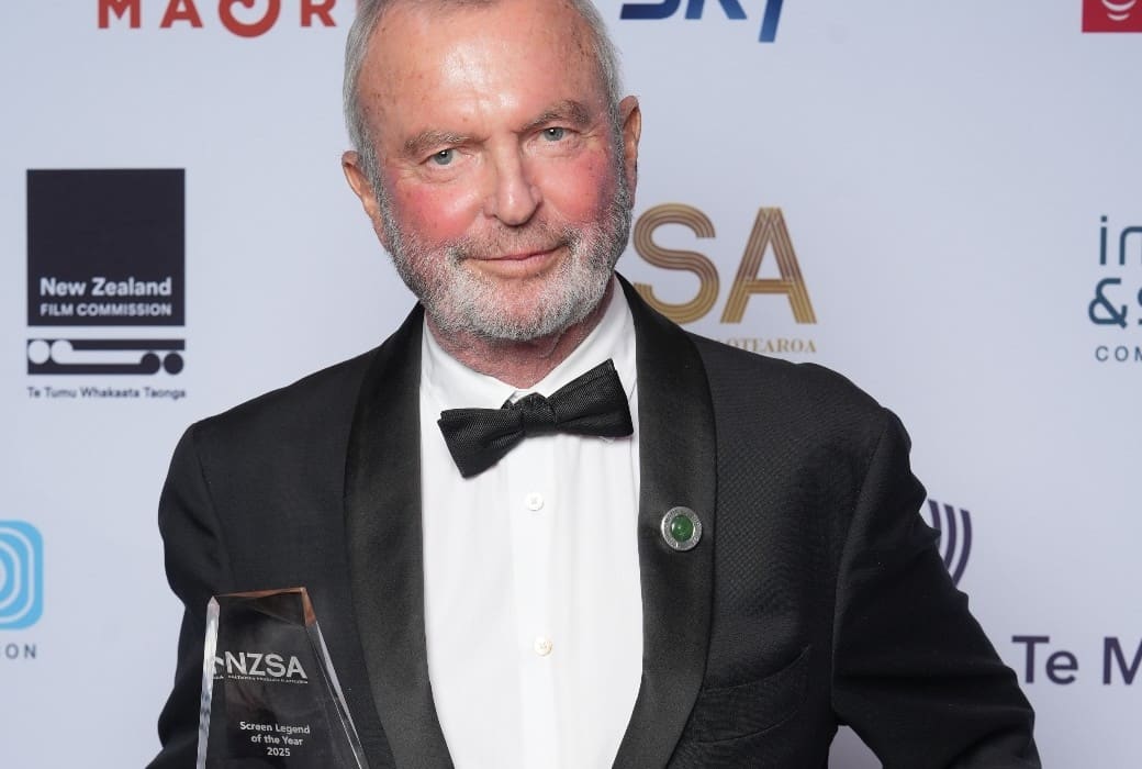 Sir Sam Neill receiving the 2025 Screen Legend Award